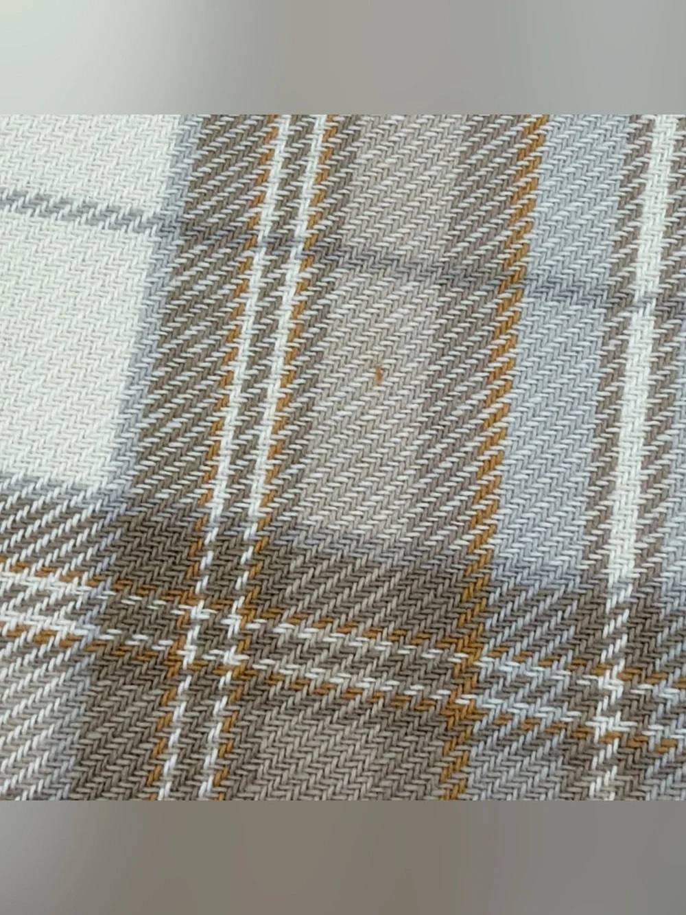 Christmas Threshold Cloth Grey & Gold Snowflake Plaid 6 Place Mats